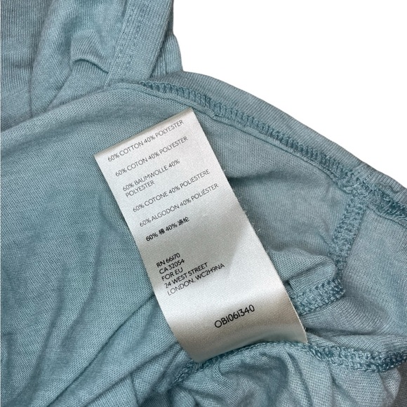 Free People We The Free Sonnet Ruched Scoop Neck T Shirt in Sea Sage - Picture 8 of 10